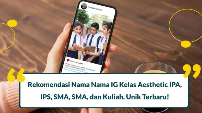 Nama Ig Kelas Smk Aesthetic