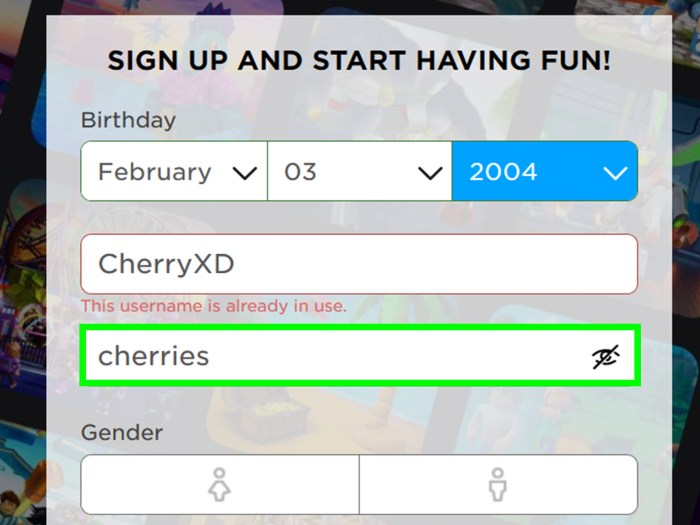 Nama Roblox Yang Sudah Digunakan
