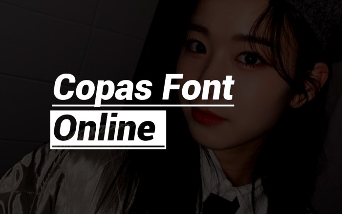 Copas Font Online Warna Biru