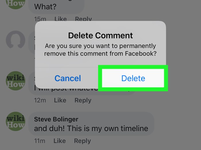 Delete comment comments