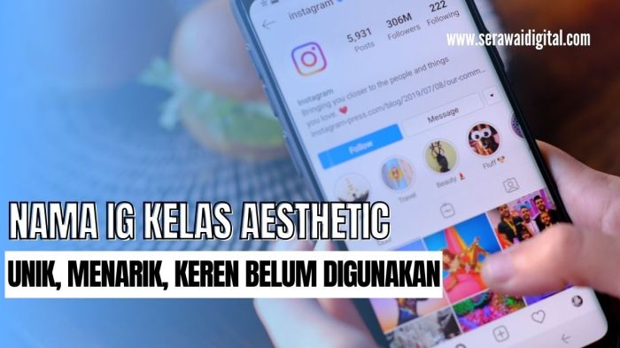 Nama Grup Ig Kelas Aesthetic